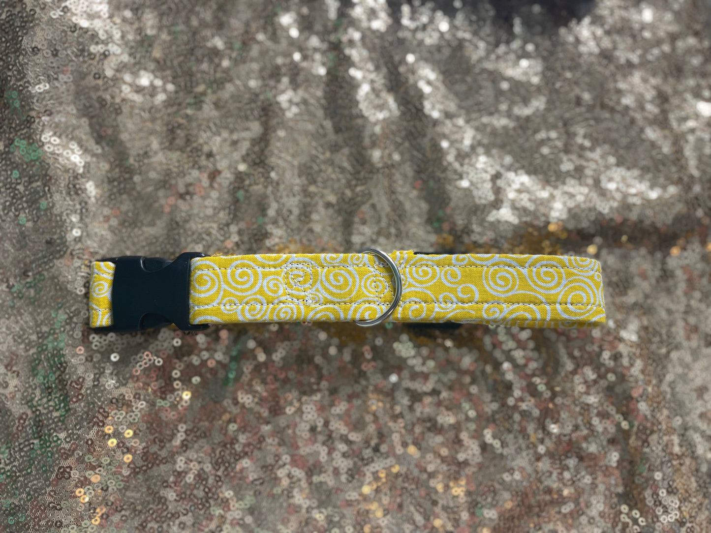 Yellow Swirls Dog Collar