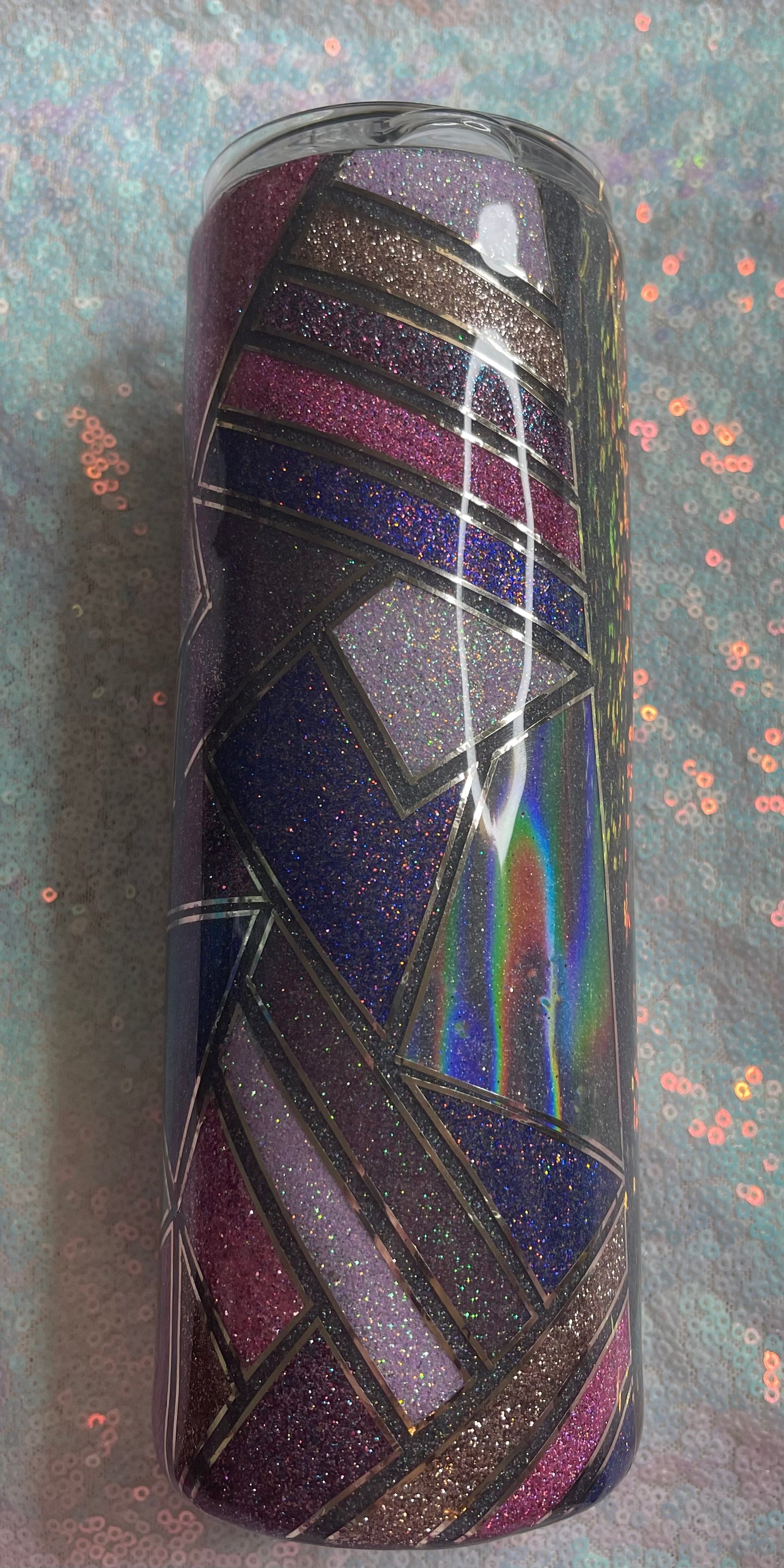 PINK Shattered Glass Tumbler